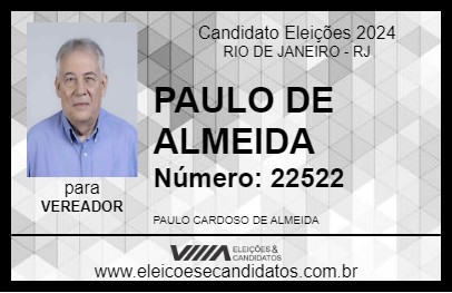 Candidato PAULO DE ALMEIDA 2024 - RIO DE JANEIRO - Eleições