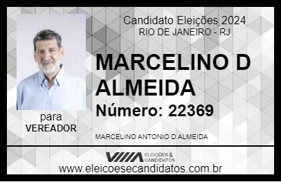 Candidato MARCELINO D  ALMEIDA 2024 - RIO DE JANEIRO - Eleições