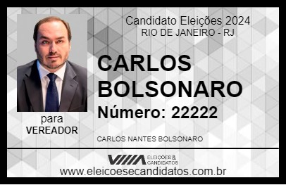 Candidato CARLOS BOLSONARO 2024 - RIO DE JANEIRO - Eleições