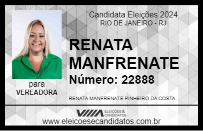 Candidato RENATA MANFRENATE 2024 - RIO DE JANEIRO - Eleições