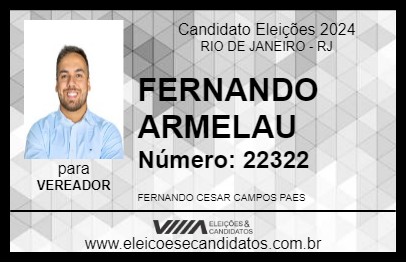 Candidato FERNANDO ARMELAU 2024 - RIO DE JANEIRO - Eleições