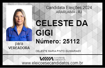 Candidato CELESTE DA GIGI 2024 - ARARUAMA - Eleições