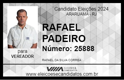 Candidato RAFAEL PADEIRO 2024 - ARARUAMA - Eleições