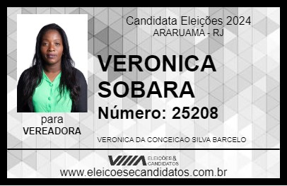 Candidato VERONICA SOBARA 2024 - ARARUAMA - Eleições