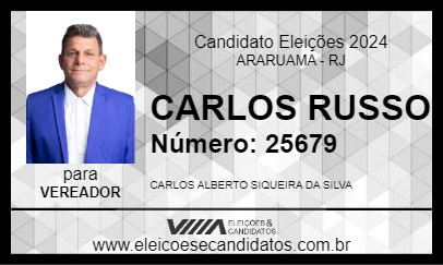 Candidato CARLOS RUSSO 2024 - ARARUAMA - Eleições