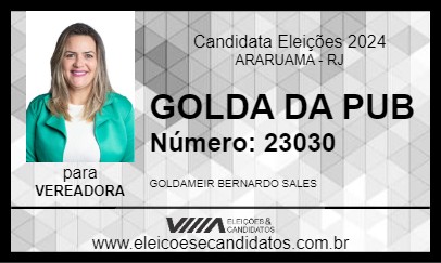 Candidato GOLDA DA PUB 2024 - ARARUAMA - Eleições