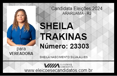 Candidato SHEILA TRAKINAS 2024 - ARARUAMA - Eleições