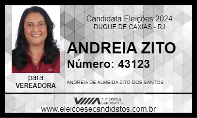 Candidato ANDREIA ZITO 2024 - DUQUE DE CAXIAS - Eleições