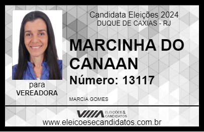 Candidato MARCINHA DO CANAAN 2024 - DUQUE DE CAXIAS - Eleições