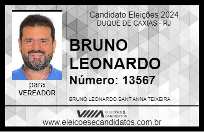 Candidato BRUNO LEONARDO 2024 - DUQUE DE CAXIAS - Eleições