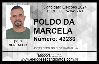 Candidato POLDO DA MARCELA 2024 - DUQUE DE CAXIAS - Eleições