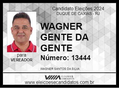 Candidato WAGNER GENTE DA GENTE 2024 - DUQUE DE CAXIAS - Eleições