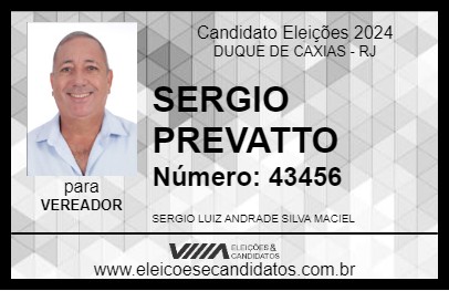 Candidato SERGIO PREVATTO 2024 - DUQUE DE CAXIAS - Eleições