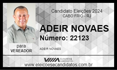 Candidato ADEIR NOVAES 2024 - CABO FRIO - Eleições