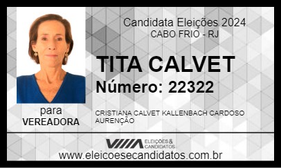 Candidato TITA CALVET 2024 - CABO FRIO - Eleições