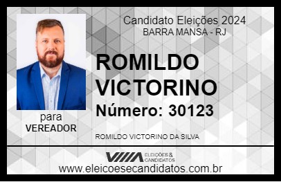 Candidato ROMILDO VICTORINO 2024 - BARRA MANSA - Eleições