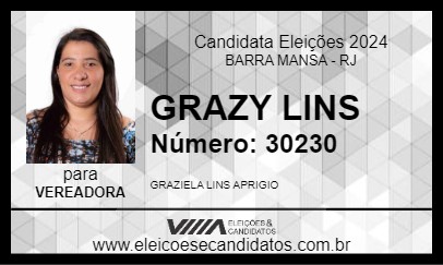 Candidato GRAZY LINS 2024 - BARRA MANSA - Eleições