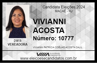 Candidato VIVIANNI ACOSTA 2024 - MACAÉ - Eleições