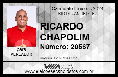 Candidato RICARDO CHAPOLIM 2024 - RIO DE JANEIRO - Eleições