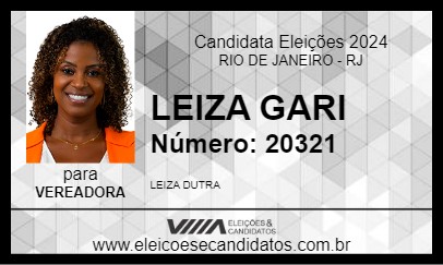 Candidato LEIZA GARI 2024 - RIO DE JANEIRO - Eleições