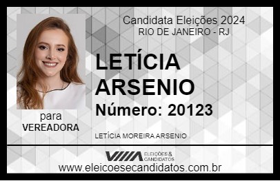 Candidato LETÍCIA ARSENIO 2024 - RIO DE JANEIRO - Eleições