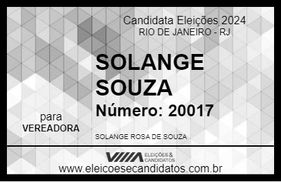 Candidato SOLANGE SOUZA 2024 - RIO DE JANEIRO - Eleições