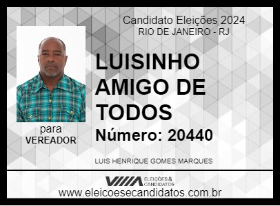 Candidato LUISINHO AMIGO DE TODOS 2024 - RIO DE JANEIRO - Eleições