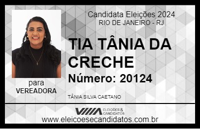 Candidato TIA TÂNIA DA CRECHE 2024 - RIO DE JANEIRO - Eleições