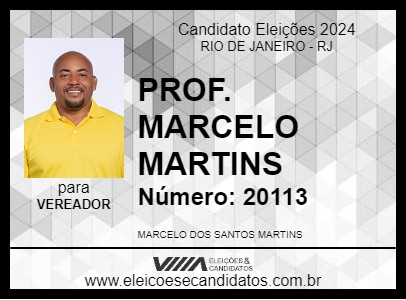 Candidato PROF. MARCELO MARTINS 2024 - RIO DE JANEIRO - Eleições