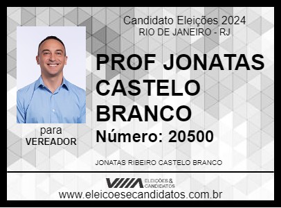 Candidato PROF JONATAS CASTELO BRANCO 2024 - RIO DE JANEIRO - Eleições