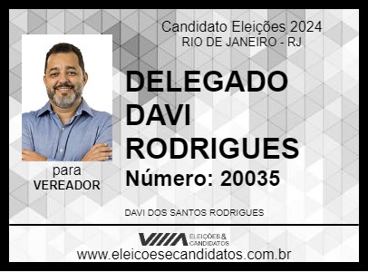 Candidato DELEGADO DAVI RODRIGUES 2024 - RIO DE JANEIRO - Eleições