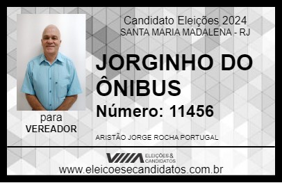 Candidato JORGINHO DO ÔNIBUS 2024 - SANTA MARIA MADALENA - Eleições