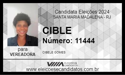 Candidato CIBELE 2024 - SANTA MARIA MADALENA - Eleições