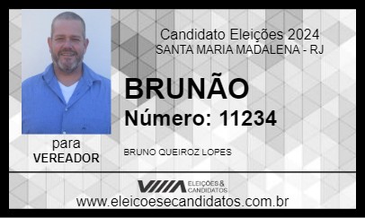 Candidato BRUNÃO 2024 - SANTA MARIA MADALENA - Eleições