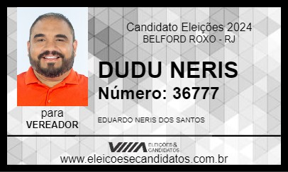 Candidato DUDU NERIS 2024 - BELFORD ROXO - Eleições