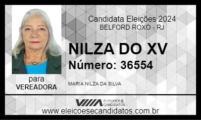 Candidato NILZA DO XV 2024 - BELFORD ROXO - Eleições