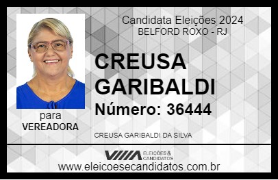 Candidato CREUSA GARIBALDI 2024 - BELFORD ROXO - Eleições