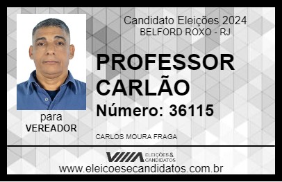 Candidato PROFESSOR CARLÃO 2024 - BELFORD ROXO - Eleições