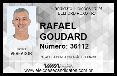 Candidato RAFAEL GOUDARD 2024 - BELFORD ROXO - Eleições