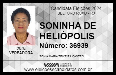 Candidato SONINHA DE HELIÓPOLIS 2024 - BELFORD ROXO - Eleições