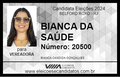 Candidato BIANCA DA SAÚDE 2024 - BELFORD ROXO - Eleições