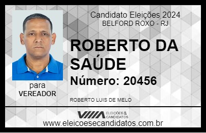 Candidato ROBERTO DA SAÚDE 2024 - BELFORD ROXO - Eleições