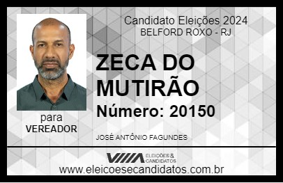 Candidato ZECA DO MUTIRÃO 2024 - BELFORD ROXO - Eleições