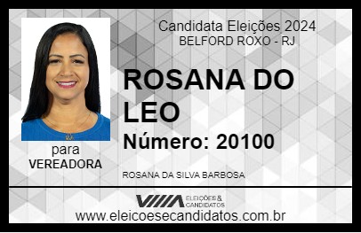 Candidato ROSANA DO LEO 2024 - BELFORD ROXO - Eleições