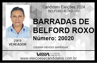 Candidato BARRADAS DE BELFORD ROXO 2024 - BELFORD ROXO - Eleições