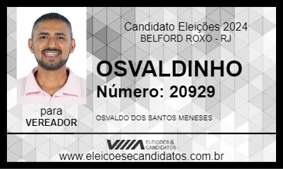 Candidato OSVALDINHO 2024 - BELFORD ROXO - Eleições