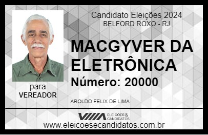 Candidato MACGYVER DA ELETRÔNICA 2024 - BELFORD ROXO - Eleições