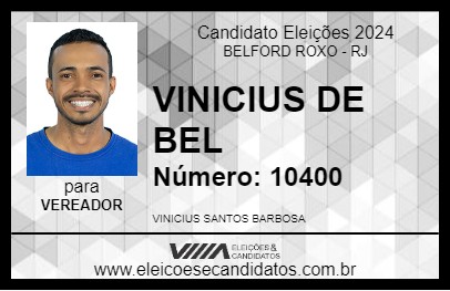 Candidato VINICIUS DE BEL 2024 - BELFORD ROXO - Eleições