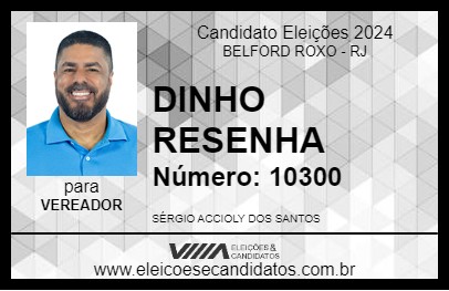 Candidato DINHO RESENHA 2024 - BELFORD ROXO - Eleições