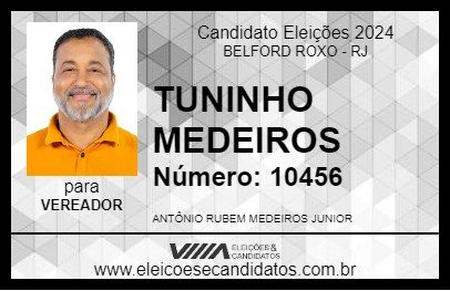 Candidato TUNINHO MEDEIROS 2024 - BELFORD ROXO - Eleições